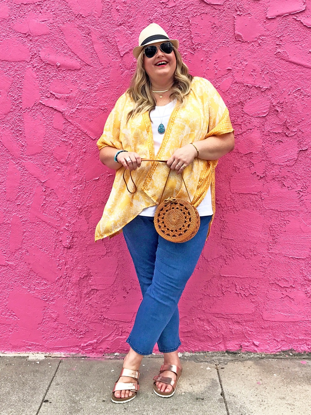 PLUS SIZE PRINTED SUMMER KIMONO CARDIGAN